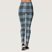 Leggings Simple motif tartan en bleu clair (Dos)