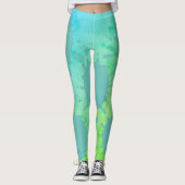 Leggings Simple rayures de couleur minimale coussin vert vi (Devant)