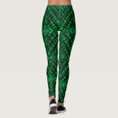 Leggings Simple Scribble | Carreaux miroir | Vert | (Dos)
