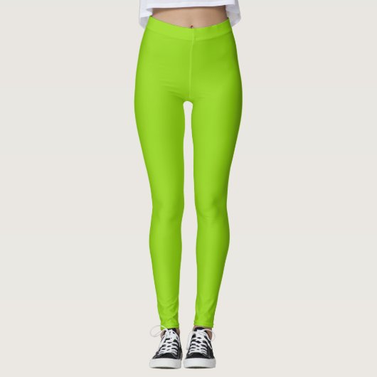 Leggings Simple vert uni (Devant)