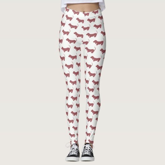 Leggings Simple Weiner Chien Dachshund Chien Motif (Devant)