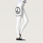 Leggings Simply Peace Fleurit Noir et Blanc (Droite)