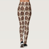 Leggings Singe sculpté dans une noix de coco Rétro Kitsch C (Dos)