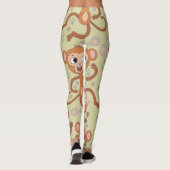 Leggings Singes caricaturaux mignons (Dos)