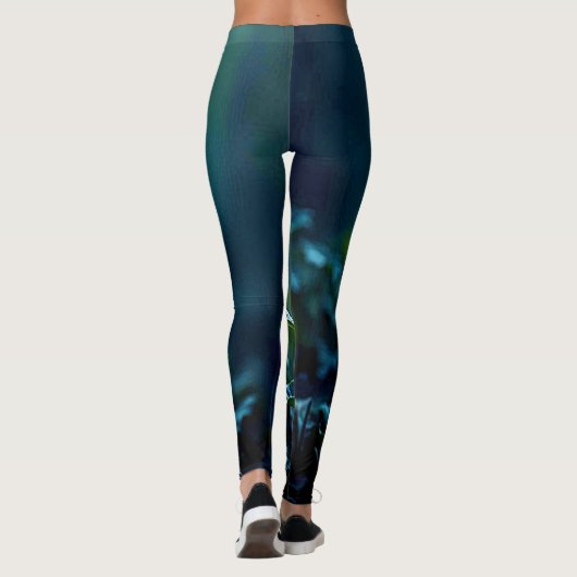 Leggings Single Red Bloom Focus Design (Dos)