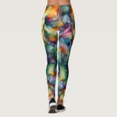 Leggings Sirène couleur eau Abstraite (Dos)