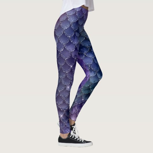 Leggings Sirène de lavande pourpre (Droite)
