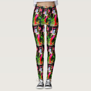 Leggings sirène de martini rouge