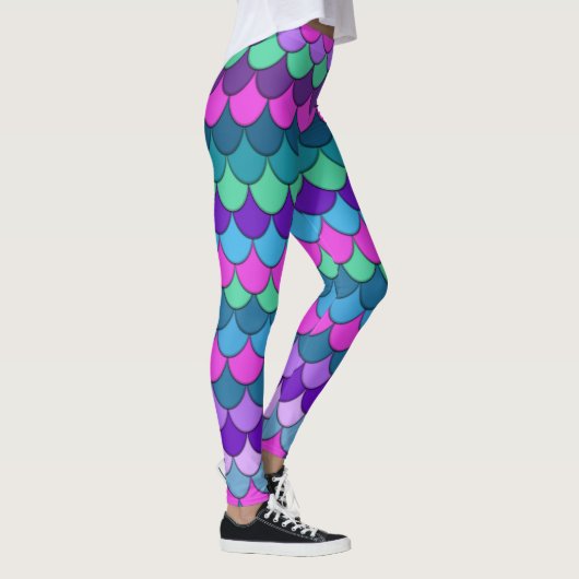 Leggings Sirène multicolore colorée (Droite)