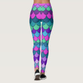 Leggings Sirène multicolore colorée (Dos)
