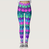 Leggings Sirène multicolore colorée (Devant)