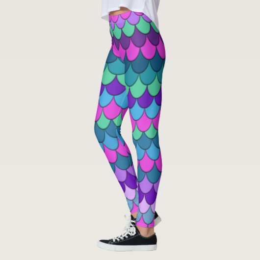 Leggings Sirène multicolore colorée (Gauche)