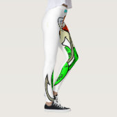 Leggings sirène rousse à queue verte (Droite)