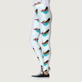 Leggings sirènes de brune de bleu-queue blanches (Gauche)