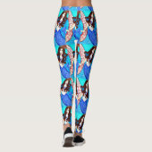 Leggings sirènes de brunes à queue bleue (Dos)