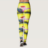 Leggings sirènes en mosaïque rose Thunder_Cove jaune (Dos)