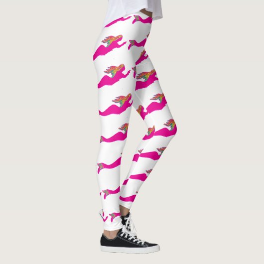 Leggings sirènes roses Thunder_Cove blanc (Droite)