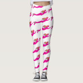 Leggings sirènes roses Thunder_Cove blanc (Devant)