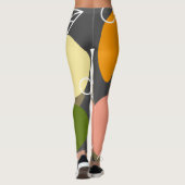 Leggings Sites abstraits intéressants avec feuilles (Dos)
