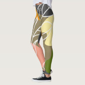 Leggings Sites abstraits intéressants avec feuilles (Gauche)