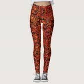 Leggings Skateboard Lingo Orange (Devant)