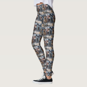 Leggings Skateboard Stunt : Un Staffy en déplacement