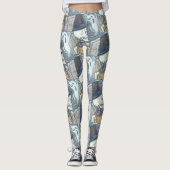 LEGGINGS SKELETON FUMEUR, CEMETERY GOTH SKELLY LEGINGS (Devant)