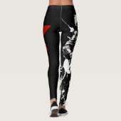 Leggings Skeleton Punk Rock Custom Text Street Art (Dos)