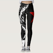 Leggings Skeleton Punk Rock Custom Text Street Art (Devant)