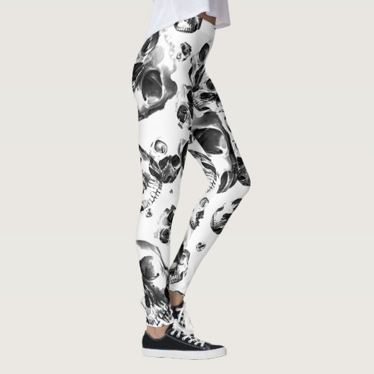 Leggings Skeleton Skull Art Pattern (Droite)