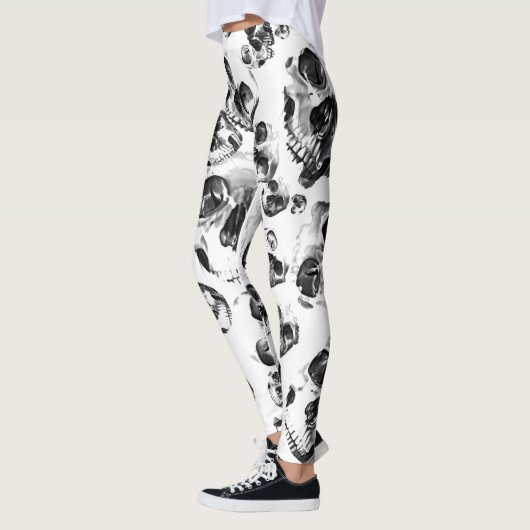 Leggings Skeleton Skull Art Pattern (Gauche)