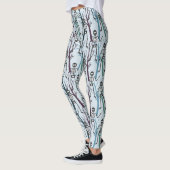 Leggings Skeletons et arbres morts sur le bleu (Gauche)