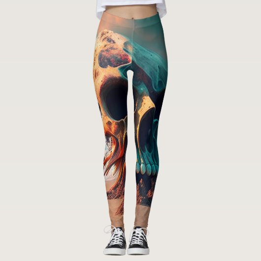Leggings Skull on the beach (Devant)