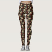 Leggings Skulls and Briar Rose Gothic (Devant)
