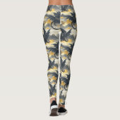 Leggings Skydwellers - Dragons noir et or (Dos)