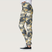Leggings Skydwellers - Dragons noir et or (Gauche)