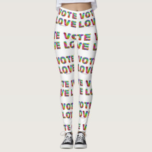 Leggings SlipperyJoe vote amour égalité fourrure de couleur