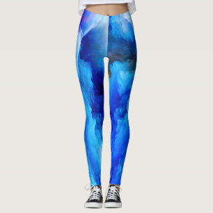 Leggings SlipperyJoe's abstrait nuage artwork coloré surr