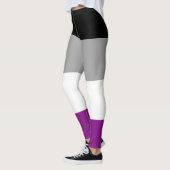Leggings SlipperyJoe's asexual pride flag emphasizing inclu (Gauche)