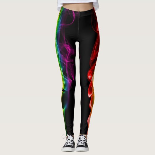 Leggings SlipperyJoe's fumée vif arc-en-ciel célébré (Devant)