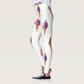 Leggings SlipperyJoe's vibrante crème glacée cone classique (Gauche)