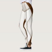 Leggings Sloping beige triangle with shadow, smooth style (Gauche)