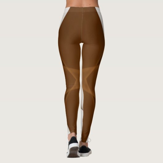 Leggings Sloping beige triangle with shadow, smooth style (Dos)