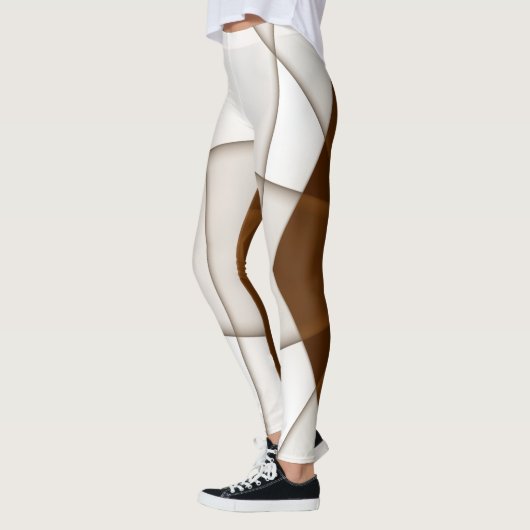 Leggings Sloping beige triangle with shadow, smooth style (Gauche)