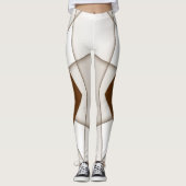 Leggings Sloping beige triangle with shadow, smooth style (Devant)