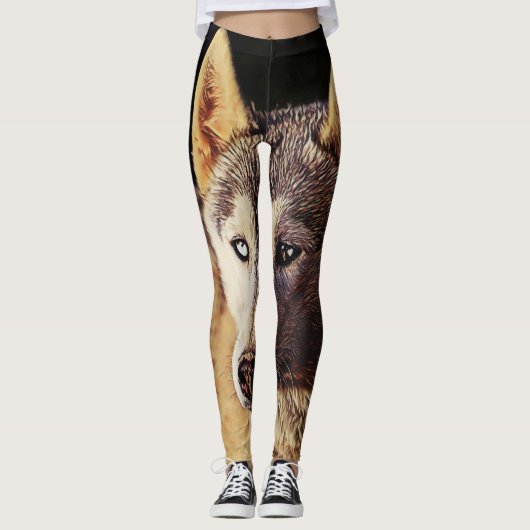 Leggings smartmix animal- loup (Devant)