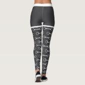 Leggings Snaffle Bits Grey et White Horse (Dos)
