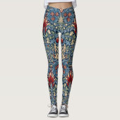 Leggings Snakeshead, Fond d'écran de fleurs de William Morr (Devant)