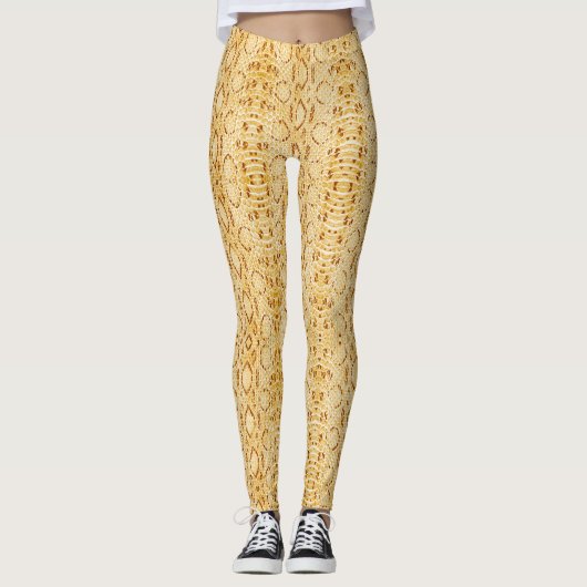 Leggings Snakeskin d'or (Devant)
