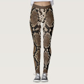 Leggings Snakeskin noir (Devant)